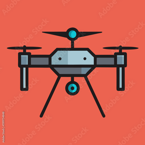 helicopter vector illustration drone