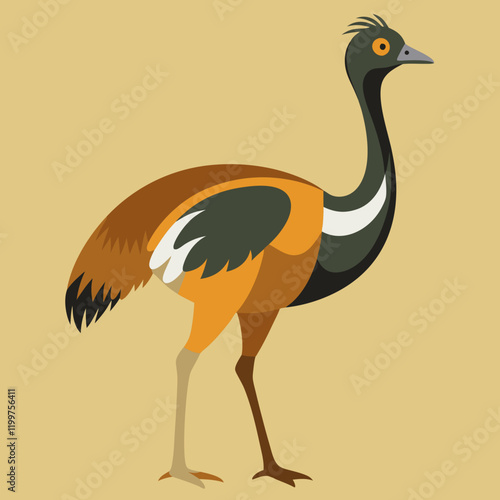 illustration of an emu