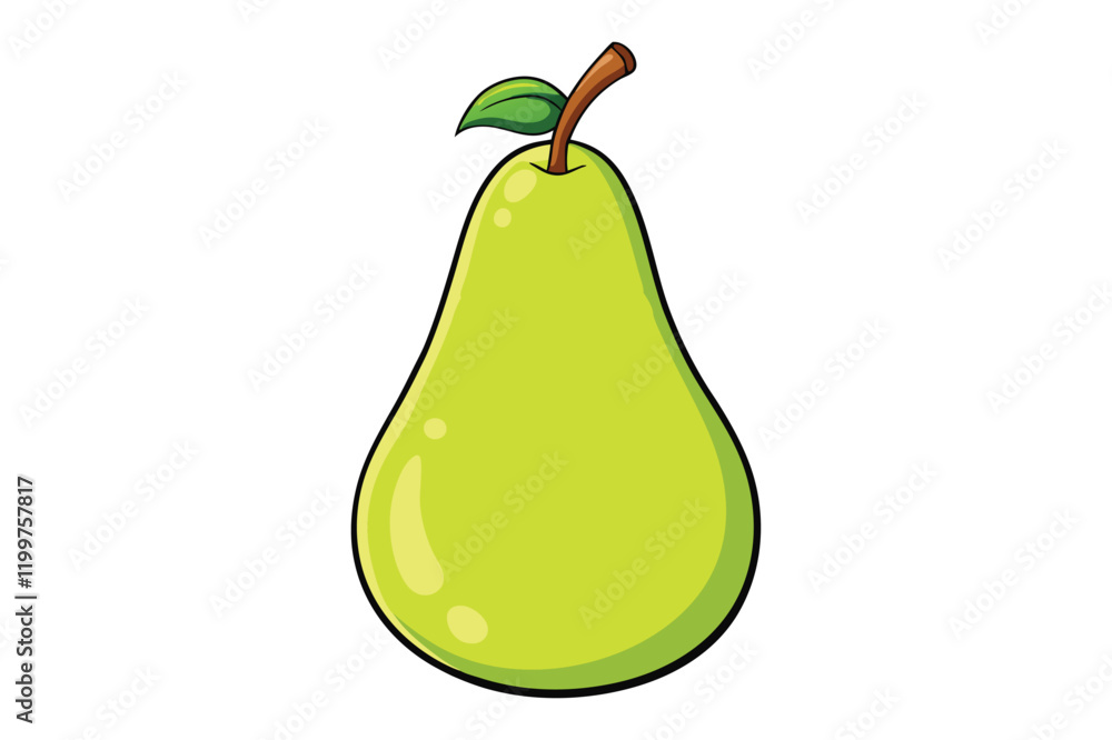 pear vector illustration on white background pear vector illustration on white background
