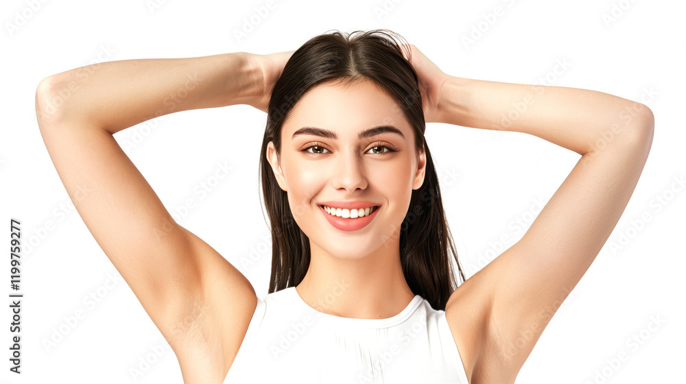 Beautiful Young Woman with Smooth Skin and Straight Hair Beautiful Young Woman with Smooth Skin and Straight Hair
