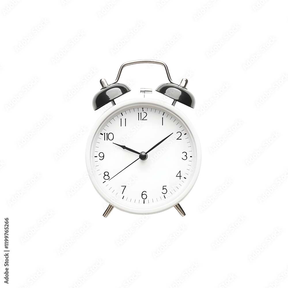 A retro alarm clock with a classic design, featuring large numbers and a vintage style, set against a white background to emphasize its timeless appeal.
A retro alarm clock with a classic design, featuring large numbers and a vintage style, set against a white background to emphasize its timeless appeal.