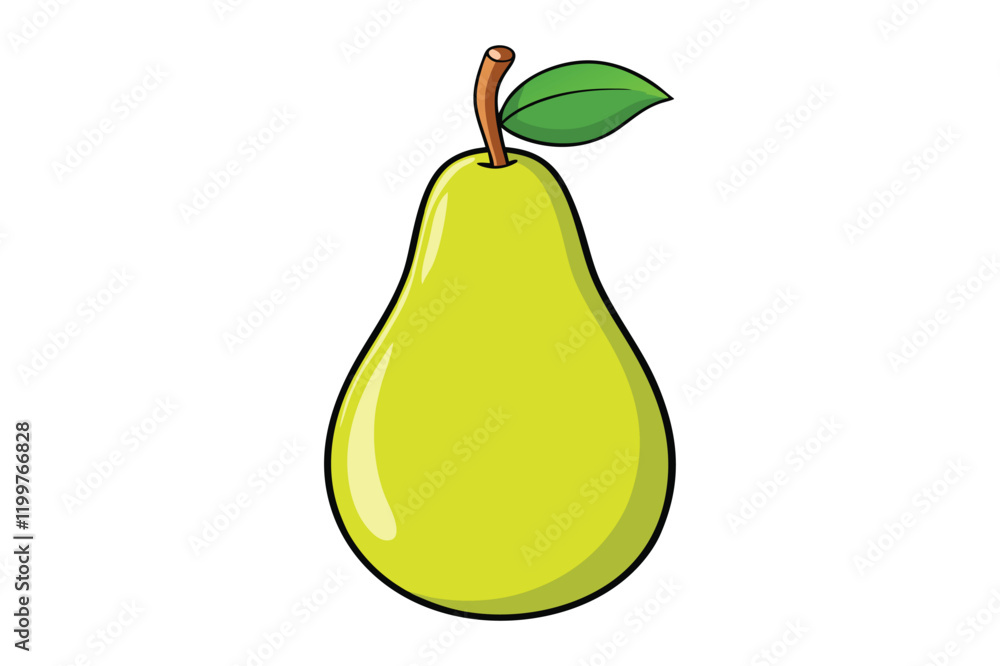 3d pear vector illustation on white background 3d pear vector illustation on white background