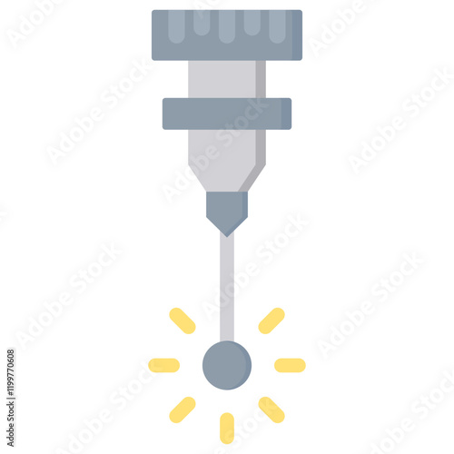 Laser Beam Flat Icon