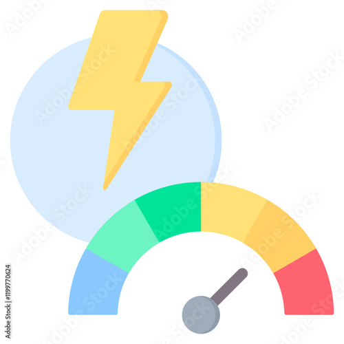 Power Level Flat Icon