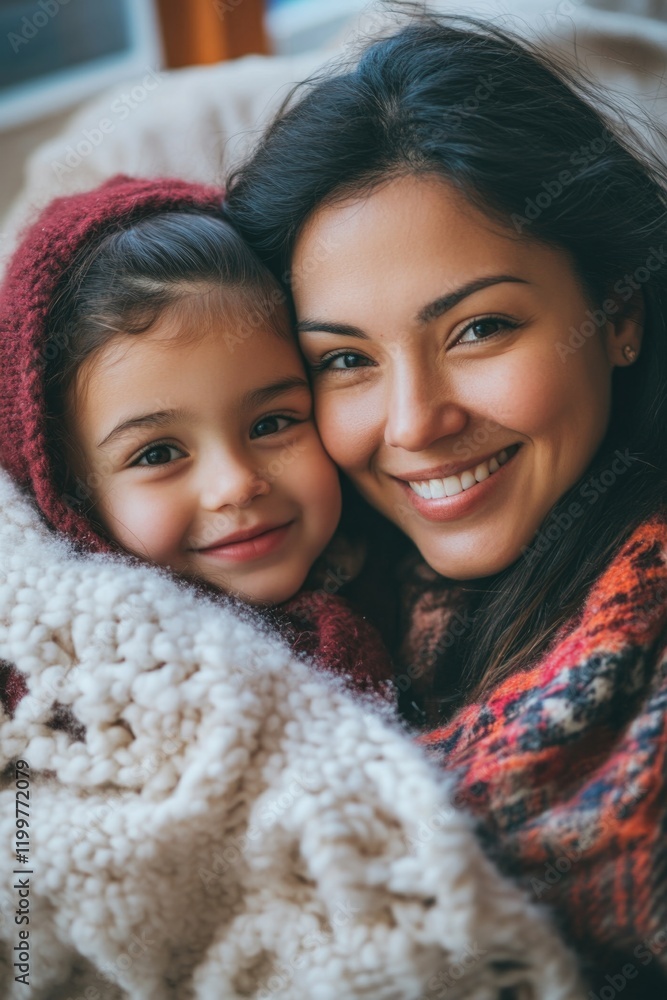 A warm hug between mother and daughter A warm hug between mother and daughter