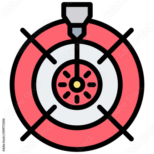 Accuracy Outline Color Icon