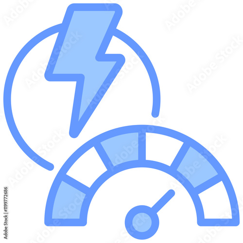 Power Level Blue Icon