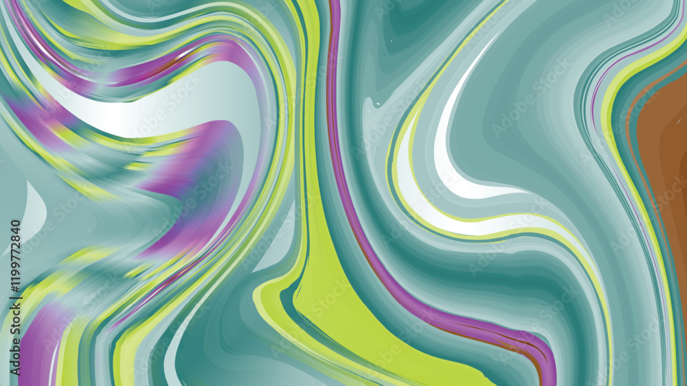 Bright abstract geometric marble pattern with dynamic curved stripes Smooth swirl and fill effect Vibrant pink, purple, yellow and green shades Bright abstract geometric marble pattern with dynamic curved stripes Smooth swirl and fill effect Vibrant pink, purple, yellow and green shades