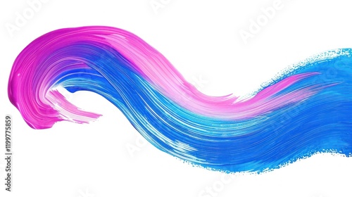 Wallpaper Mural Pink blue paint swirl stroke, abstract art, white background, design element Torontodigital.ca