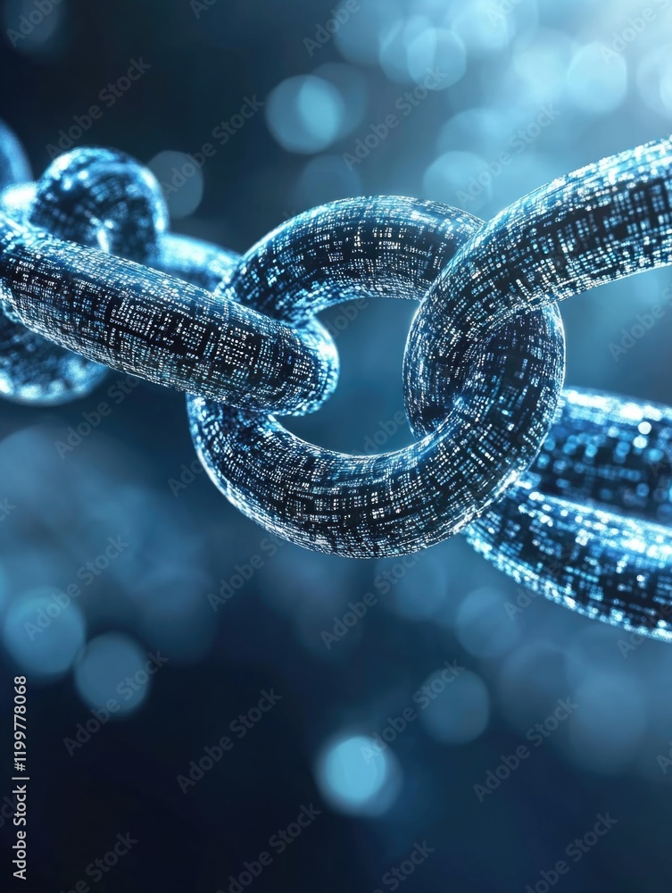 Chain of digital blocks symbolizing secure transactions and cryptocurrency. Concepts of blockchain technology, data encryption and virtual finance. Chain of digital blocks symbolizing secure transactions and cryptocurrency. Concepts of blockchain technology, data encryption and virtual finance.