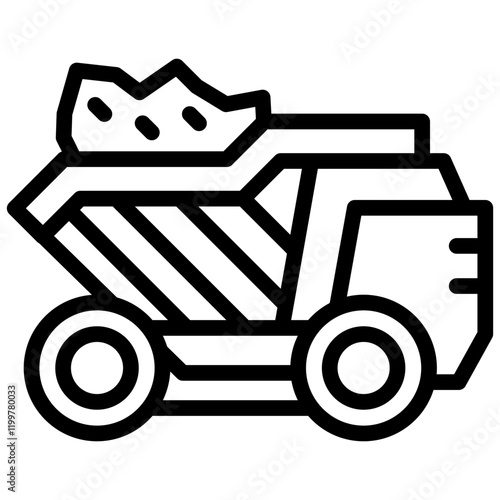 Dump Truck Outline Icon