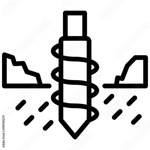 Geotechnical Survey Outline Icon