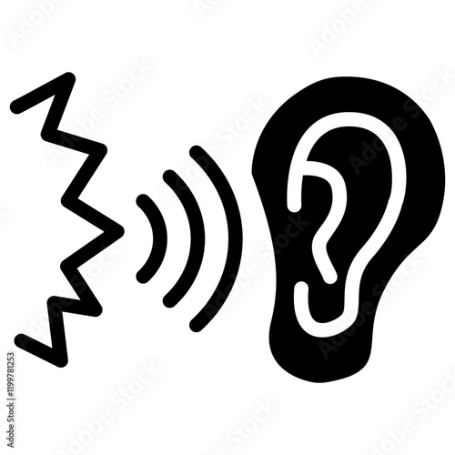 Noise Pollution Glyph Icon