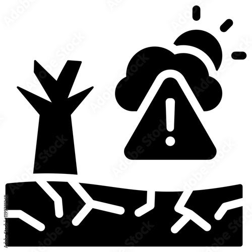 Land Degradation Glyph Icon