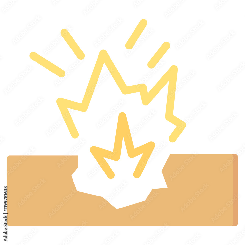 Fototapeta premium Blasting Flat Icon
