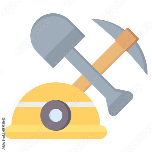 Quarrying Equipment Flat Icon