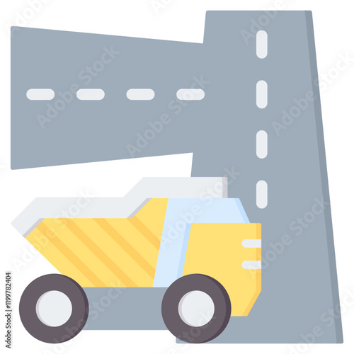 Haul Road Flat Icon