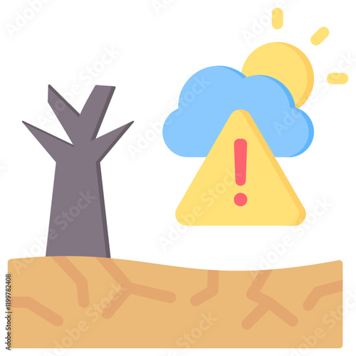 Land Degradation Flat Icon