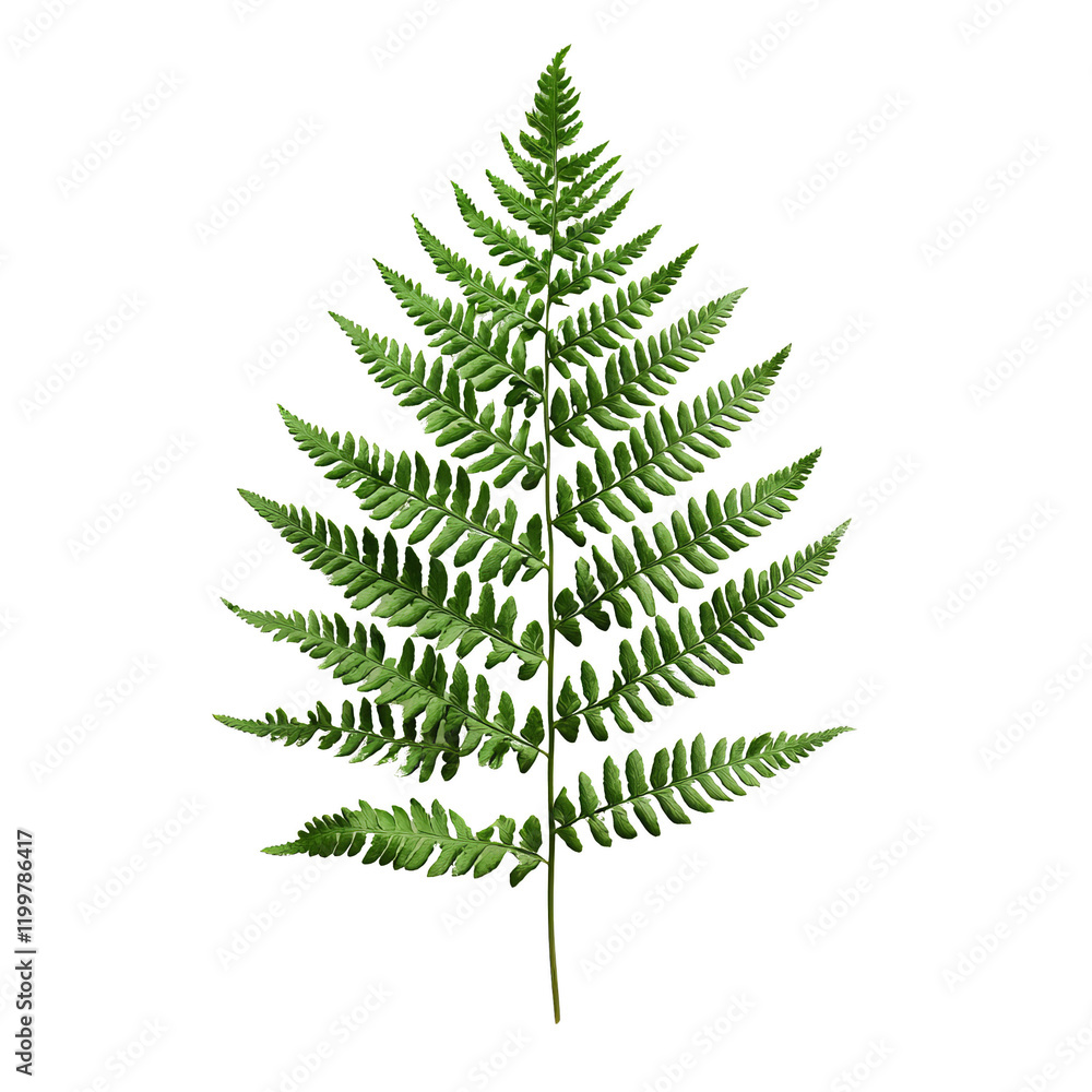 Lush Green Fern Leaf Displaying Intricate Patterns and Textures in Nature Lush Green Fern Leaf Displaying Intricate Patterns and Textures in Nature