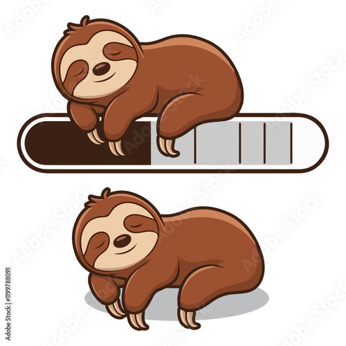  sloth clipart vector