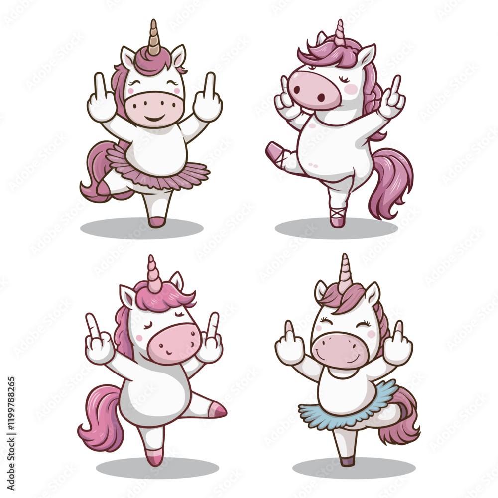 Unicorn vector set Illustration Unicorn vector set Illustration