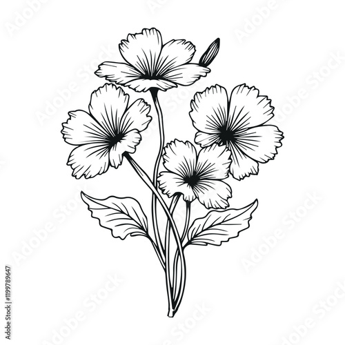 hand drowning  illustration of a flower