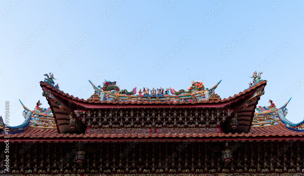 Beautiful roofs of traditional Chinese temples Beautiful roofs of traditional Chinese temples