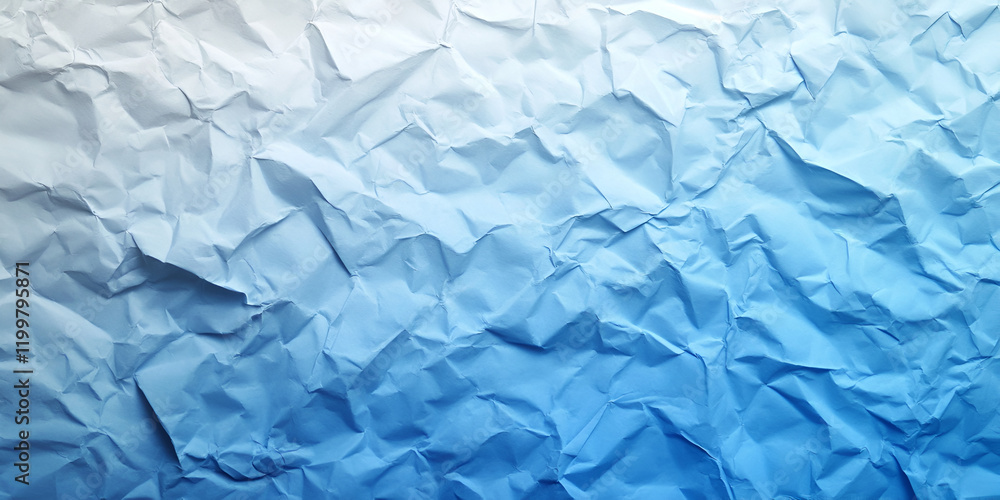 Crumpled blue paper texture with gradient tones and abstract artistic details Crumpled blue paper texture with gradient tones and abstract artistic details