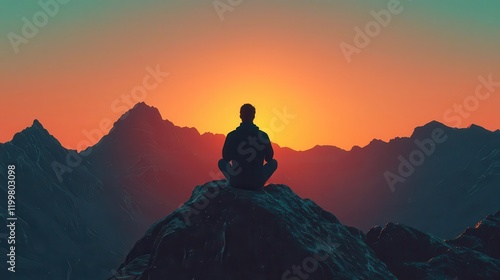 sunset in the mountains