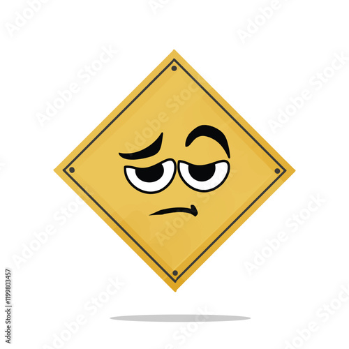 tired traffic sign mascot vector illustrations. fun and playful concept. job, tools, building, workers, safety, city, construction equipment, renovation and restoration themes