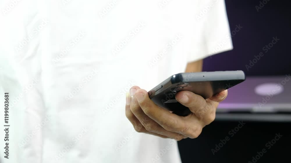 Close-up of Hands Using Smartphone Close-up of Hands Using Smartphone