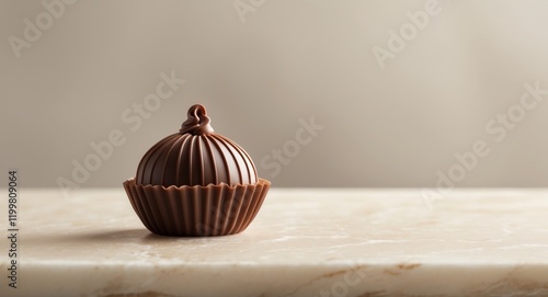 Handmade Chocolate Confection on Elegant Surface. photo