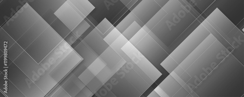 Minimalistic geometric white and gray light background design for business use. Dark abstract background with simple transparent diagonal white shadows. Abstract gradient color background poster.