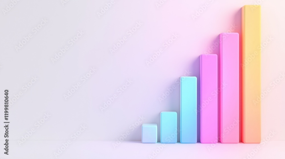 A colorful bar graph illustrating increasing data values, showcasing a trend in performance or growth. A colorful bar graph illustrating increasing data values, showcasing a trend in performance or growth.