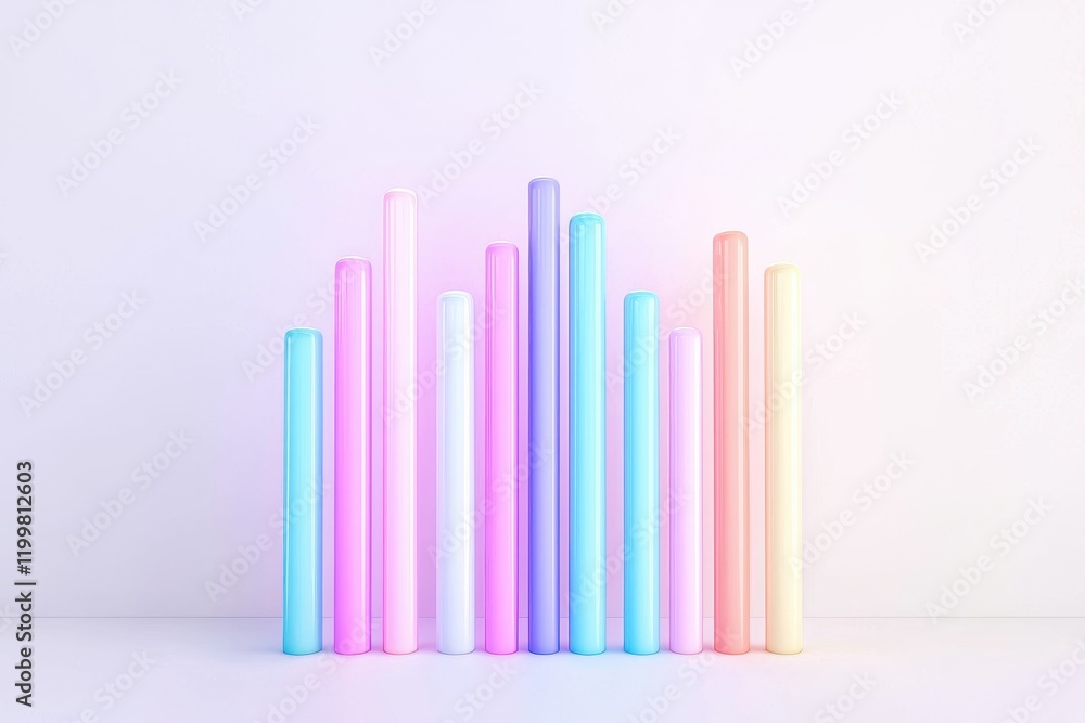 A colorful arrangement of pastel tubes standing upright against a light background, creating a visually appealing gradient effect. A colorful arrangement of pastel tubes standing upright against a light background, creating a visually appealing gradient effect.