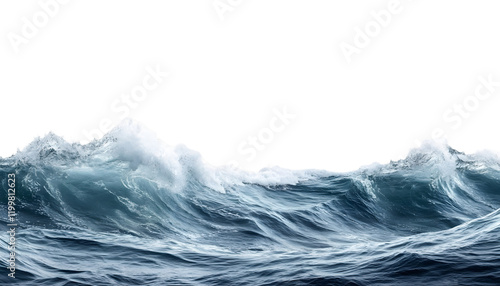 Fototapeta Naklejka Na Ścianę i Meble -  sea wave isolated on transparent background cutout