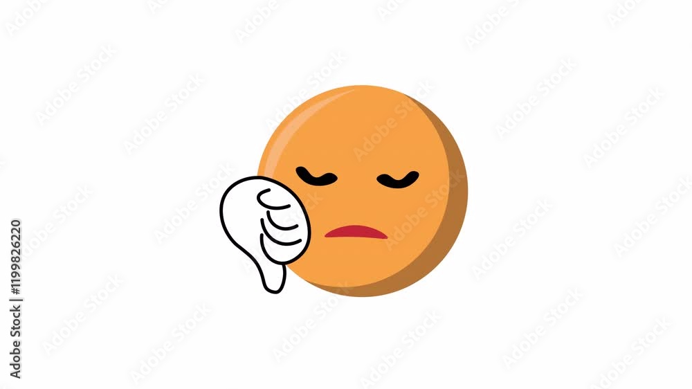 emoticon thumbs down looping animation alpha channel transparent background emoticon thumbs down looping animation alpha channel transparent background
