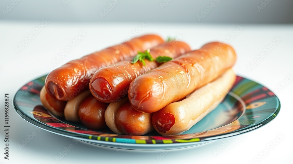 Delicious Hot Dogs on a Plate - Gourmet Food Photography