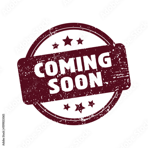 Coming Soon vintage stamp logo