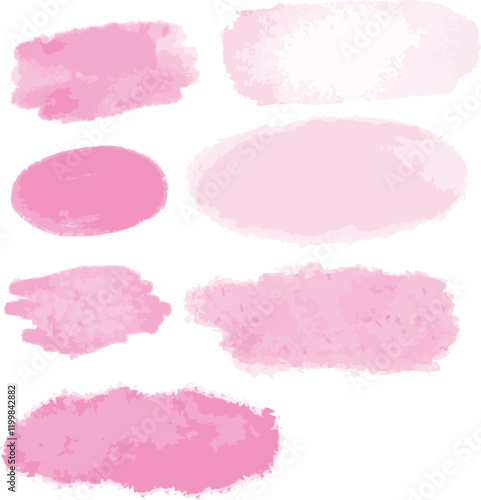 pink watercolor patch background vector
