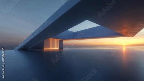 sunset over the river