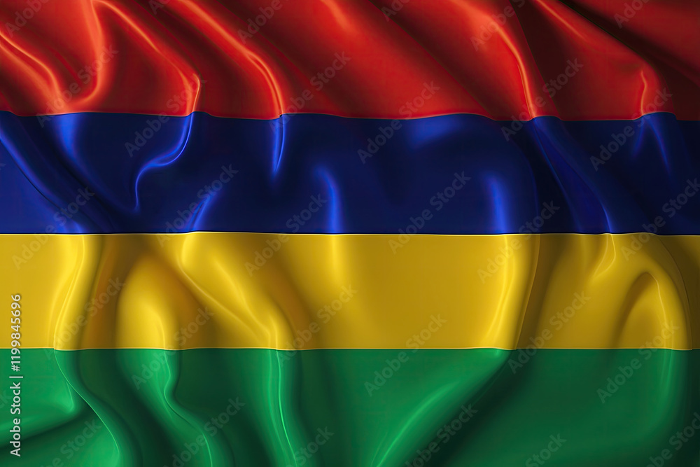 Fototapeta premium mauritius flag for national Day or Independence Day of mauritius