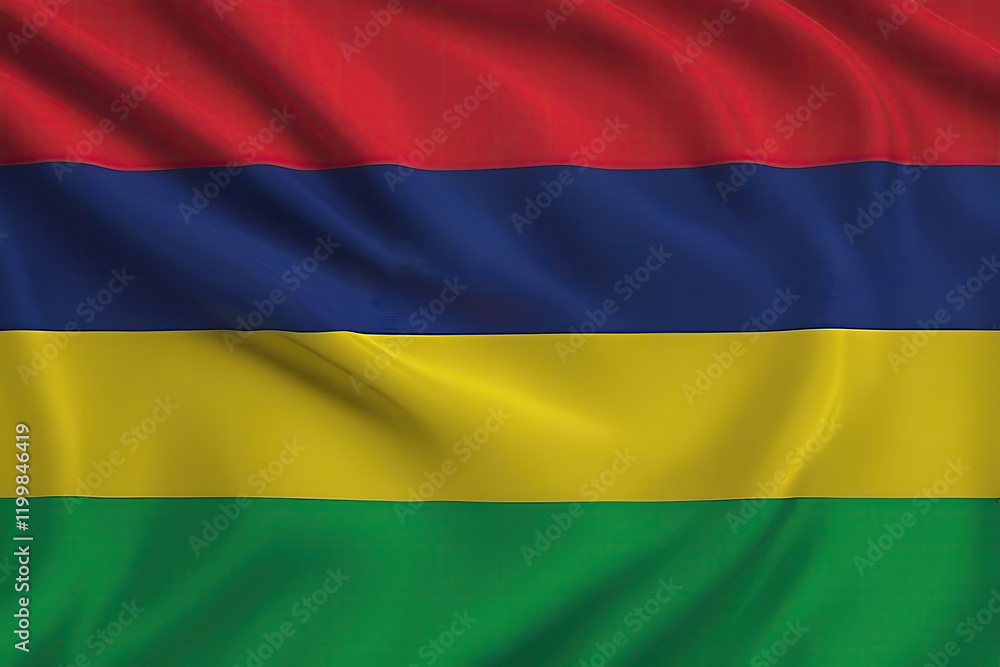 Fototapeta premium mauritius flag for national Day or Independence Day of mauritius