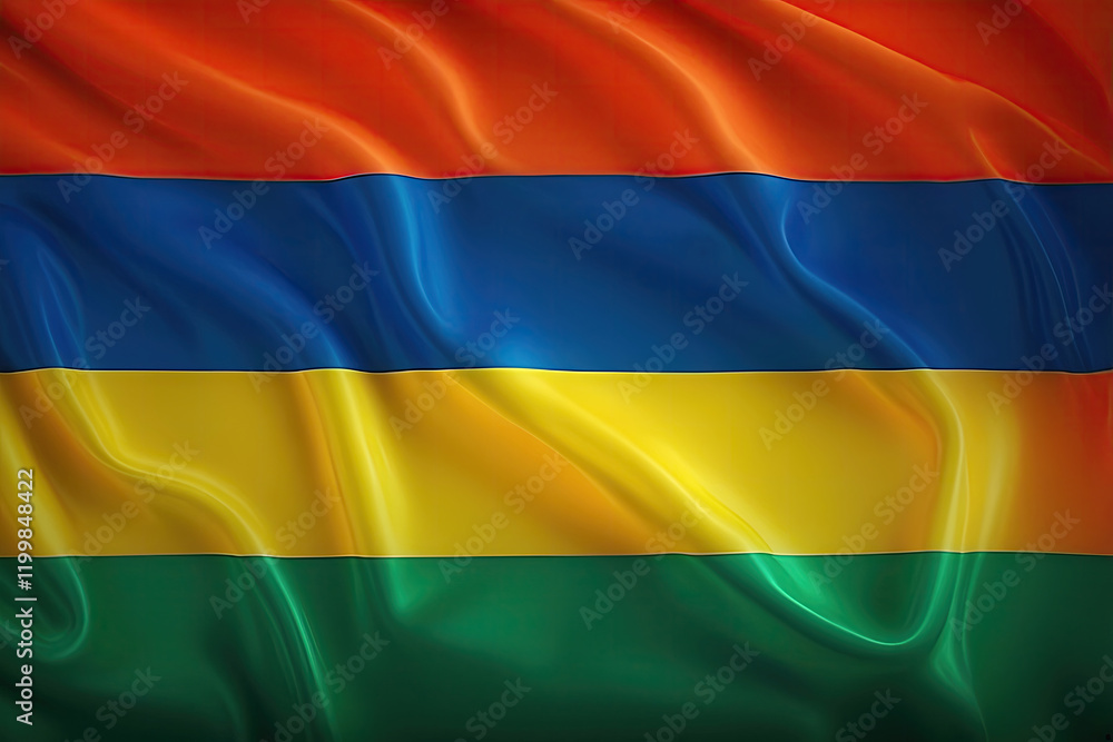Fototapeta premium mauritius flag for national Day or Independence Day of mauritius