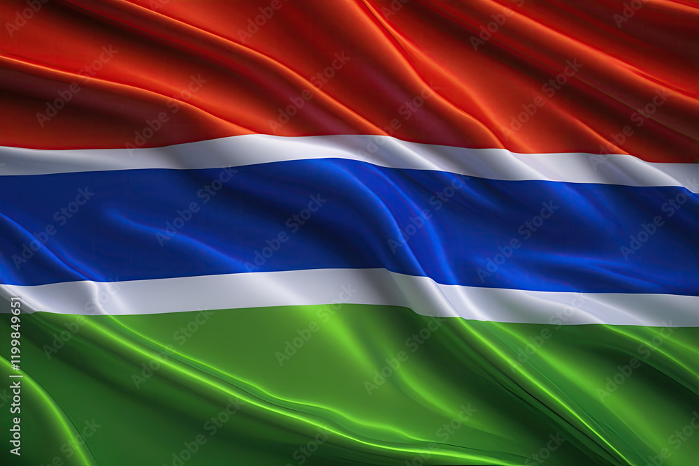 Fototapeta premium gambian flag for national Day or Independence Day of gambia