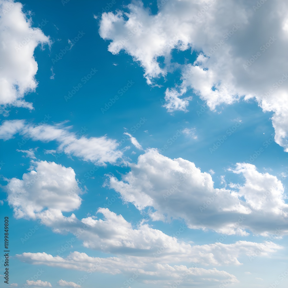 Fototapeta premium blue& white sky landscape