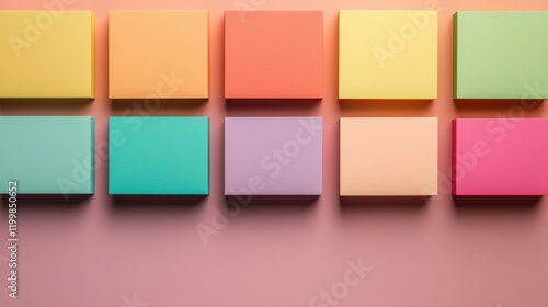 Gradient color pattern background concept. Colorful Abstract Grid of Gradient Blocks in Minimalist Digital Art Composition