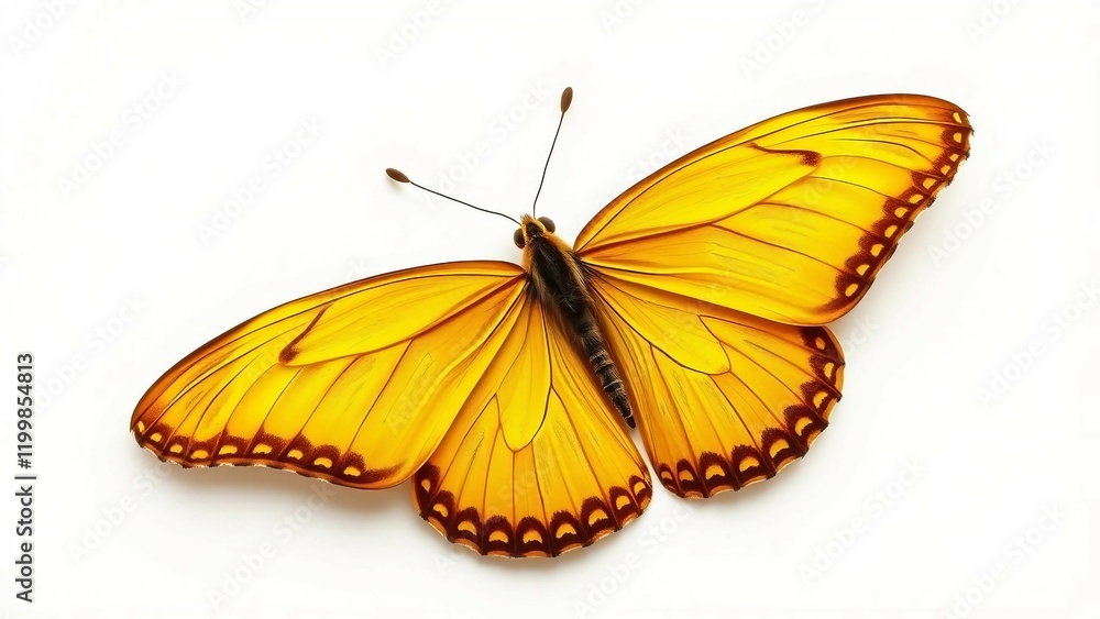 Yellow butterfly isolated on white background Yellow butterfly isolated on white background