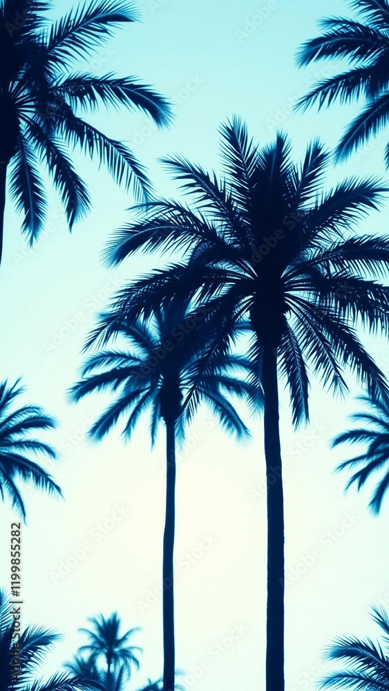 Obraz premium Toile de jouy seamless pattern for digital printing, palm tree pattern, seamless decor pattern