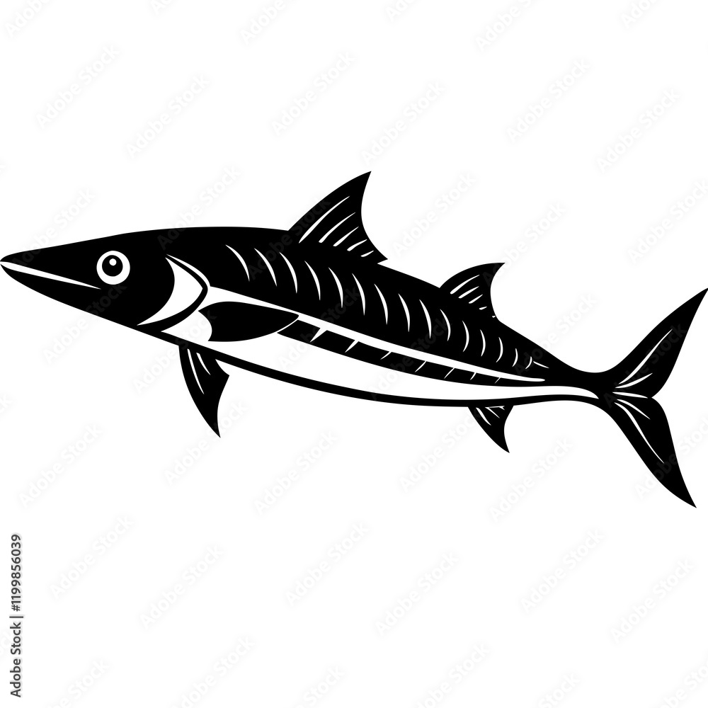Fototapeta premium vector illustration of a fish